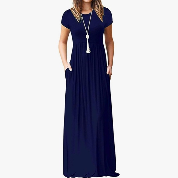 Dresses & Skirts - Women’s Blue Maxi Dress (with pockets!)